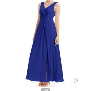 Azazie Royal Blue Karina Bridesmaid Dress with POCKETS